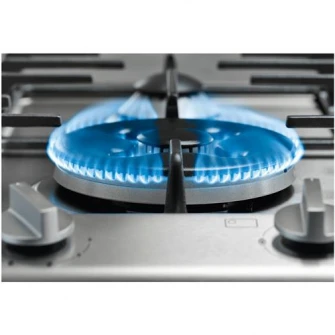 Plita incorporabila Miele KM 2014, Gaz, 4 zone gatit, Arzator wok, 65 cm, Inox