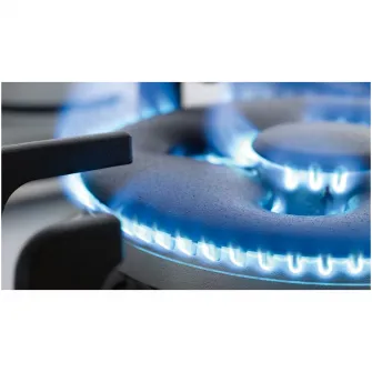 Plita incorporabila Miele KM 2014, Gaz, 4 zone gatit, Arzator wok, 65 cm, Inox