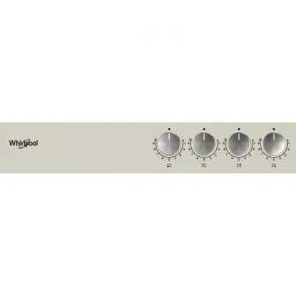 Plita incorporabila Whirlpool GOFL629S, Gaz, 4 arzatoare, MultiStep, Gratar fonta, 60 cm, Sticla argintie