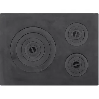 Plita pentru soba Evotools 660509, cu 3 ochiuri, 550x400 mm, Fonta