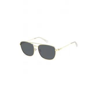 Polaroid, Ochelari de soare aviator, cu lentile polarizate, Auriu, Gri antracit, 59-16-145