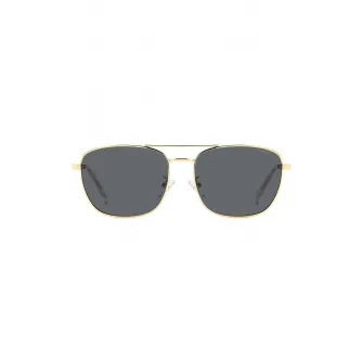 Polaroid, Ochelari de soare aviator, cu lentile polarizate, Auriu, Gri antracit, 59-16-145