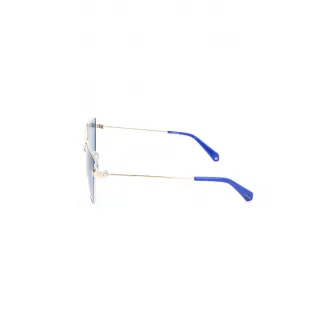 Polaroid, Ochelari de soare aviator, cu lentile polarizate, Auriu/Albastru royal, 58-17-140 Standard