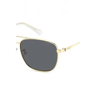 Polaroid, Ochelari de soare aviator, cu lentile polarizate, Auriu, Gri antracit, 59-16-145