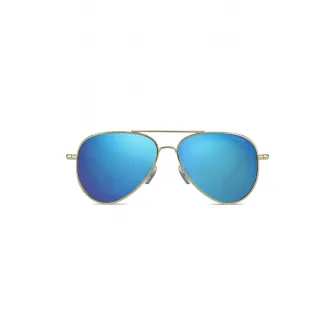 Polaroid, Ochelari de soare aviator polarizati, Auriu/Albastru, 52-12-135 Standard