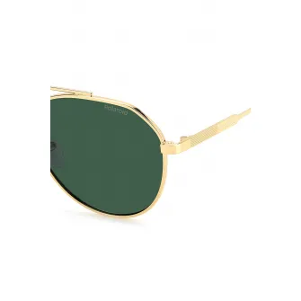 Polaroid, Ochelari de soare aviator polarizati, Auriu, Verde inchis, 56-17-145