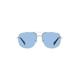 Polaroid, Ochelari de soare aviator unisex polarizati, Argintiu, 58-15-145
