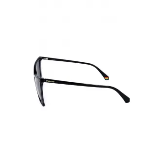 Polaroid, Ochelari de soare cat-eye cu lentile polarizate, Negru, 57-17-145 Standard