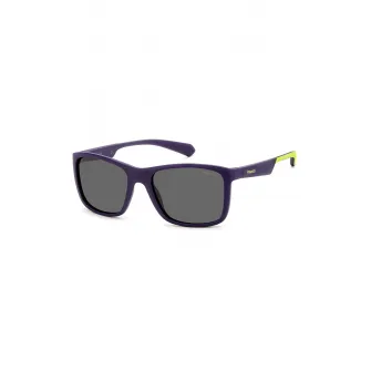 Polaroid, Ochelari de soare cu lentile polarizate si detalii contrastante, Albastru Violet, 49-16-130