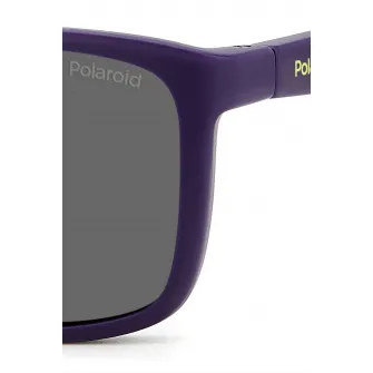 Polaroid, Ochelari de soare cu lentile polarizate si detalii contrastante, Albastru Violet, 49-16-130