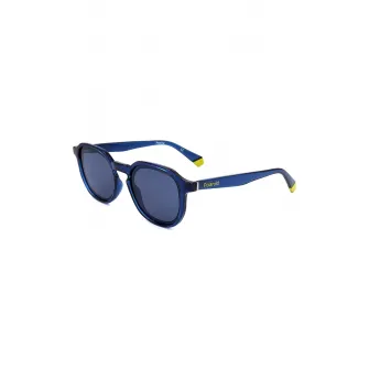 Polaroid, Ochelari de soare pantos cu lentile polarizate, Galben, Bleumarin, 52-18-140