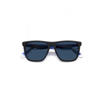 Polaroid, Ochelari de soare patrati cu logo, Negru, 55-17-150 Standard