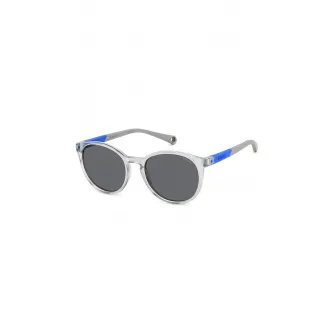 Polaroid, Ochelari de soare polarizati cu brate contrastante, Transparent, Gri, Albastru, 45-16-125