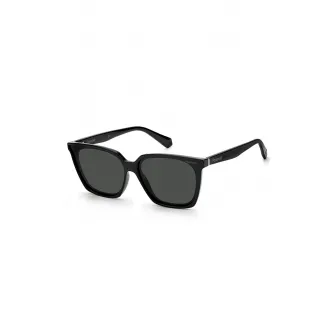 Polaroid, Ochelari de soare polarizati cu lentile patrate, Negru, 62-13-140 Standard