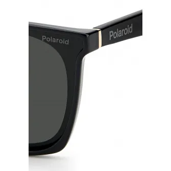 Polaroid, Ochelari de soare polarizati cu lentile patrate, Negru, 62-13-140 Standard