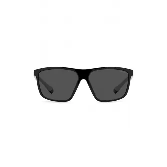 Polaroid, Ochelari de soare polarizati cu lentile uni, Negru, Alb, 60-13-140 Standard