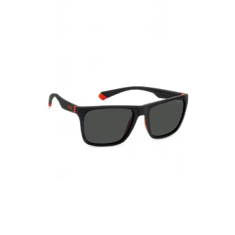 Polaroid, Ochelari de soare polarizati unisex, Rosu, Negru, 56-18-140