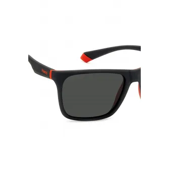 Polaroid, Ochelari de soare polarizati unisex, Rosu, Negru, 56-18-140