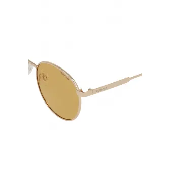 Polaroid, Ochelari de soare rotunzi unisex polarizati, Auriu rose/Maro, 51-20-145 Standard