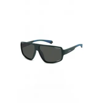 Polaroid, Ochelari de soare shield polarizati, Negru, Albastru inchis, 60-12-140