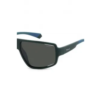 Polaroid, Ochelari de soare shield polarizati, Negru, Albastru inchis, 60-12-140