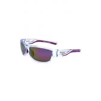 Polaroid, Ochelari de soare shield unisex polarizati, Transparent, Violet, 60-17-125