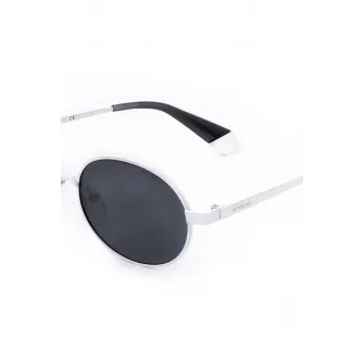 Polaroid, Ochelari de soare unisex cu lentile ovale polarizate, Gri deschis, 51-20-145 Standard