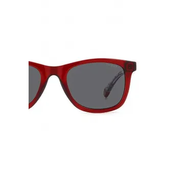 Polaroid, Ochelari de soare wayfarer cu lentile uni, Rosu inchis, 46-18-130