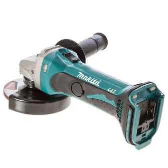 Polizor unghiular pe acumulator Makita DGA452Z, 18 V, 115 mm diametru disc, 11.000 RPM, aparatoare disc, maner lateral, cheie strangere, cutie transport carton, fara acumulator/incarcator