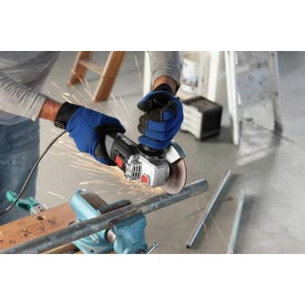 Polizor unghiular Skil 9020 AA, 600 W, 220-240 V, 115 mm diametru disc, 12000 RPM, M14, maner lateral, cheie accesorii, set flanse