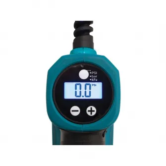 Pompa compresor pe acumulator Makita MP100DZ, 12 V, 4-10 l/min debit aer, 8.3 bar presiune maxima, fara acumulator/incarcator