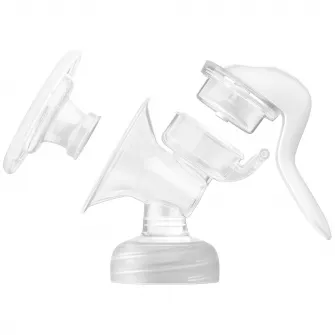 Pompa de san manuala pentru hranire naturala Philips Avent SCF430/10, Tehnologie Natural Motion pentru un debit rapid de lapte, marime standard, biberon 0+ luni de 125 ml