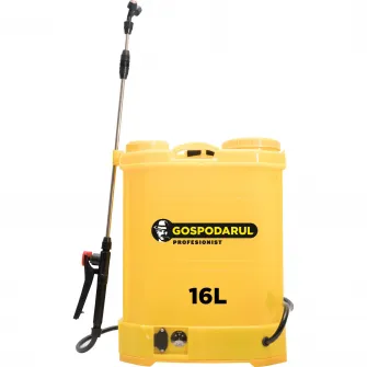 Pompa de stropit cu acumulator Gospodarul Profesionist PMP0061, 16 l, 2-4 bar presiune lucru, 12 V, 8 Ah