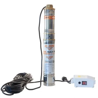 Pompa submersibila apa curata de adancime Ruris Aqua 104, 1100 W, 1.8m?/h depit apa, 100 m inaltime refulare, 15 m adancime absorbtie, 35°C temperatura maxima