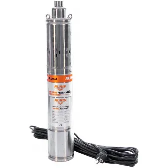 Pompa submersibila apa curata de adancime Ruris Aqua 40,corp inox, 750 W, 30 l/min debit apa, 100 m inaltime refulare, 15 m adancime absorbtie, 35°C temperatura maxima