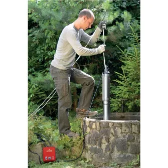 Pompa submersibila de adancime Einhell GC-DW 1300 N, 1300 W, apa curata,carcasa otel,debit maxim 5000 L/h, inaltime maxim 65 m, imersiune maxim 20 m, diametru pompa 120 mm,panou comanda extern