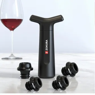Pompa vidare vin cu 4 dopuri Zokura