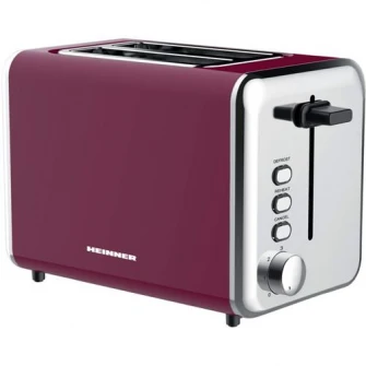Prajitor de paine Heinner Charm TP-1000BG, 850W, 6 Setari rumenire, Burgundy