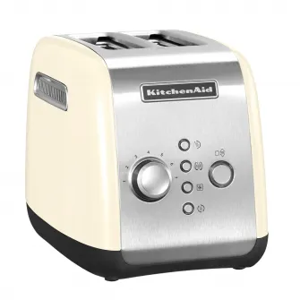 Prajitor de paine KitchenAid Almond Cream 5KMT221EAC, 1100W, 2 sloturi, Crem