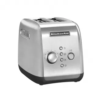 Prajitor de paine KitchenAid Stainless Steel 5KMT221ESX, 1100W, 2 sloturi, Argintiu