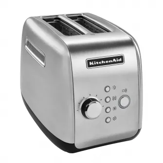 Prajitor de paine KitchenAid Stainless Steel 5KMT221ESX, 1100W, 2 sloturi, Argintiu