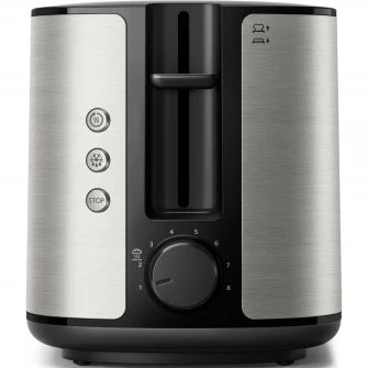 Prajitor de paine Philips Viva Collection HD2650/90, 950 W, 8 niveluri de rumenire, Inox