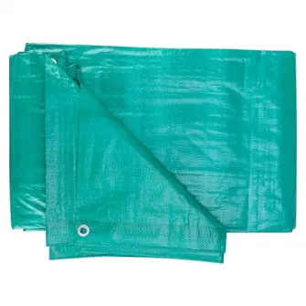 Prelata cu inele Evotools 678827, impermeabila, protectie UV, lungime 4m, latime 3m, greutate 120g/mp, culoare verde