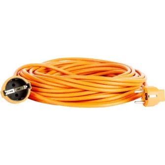 Prelungitor de gradina Bachmann, cu fisa si priza, cablu HO5VV-F 3G1, 20m, Orange