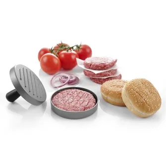 Presa pentru hamburger Hendi, aliaj aluminiu cu strat anti-aderent, ø12 cm