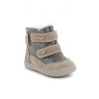 Primigi, Ghete cu inchidere velcro si garnituri din piele intoarsa, Bej, 28 EU