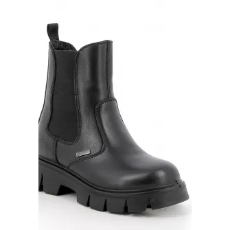 Primigi, Ghete de piele cu segment lateral elastic, Negru, 27 EU