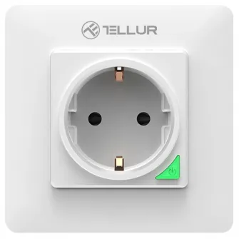 Priza de perete WiFi Tellur, 3000W, 16A, alb