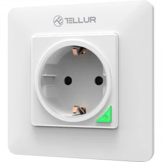 Priza de perete WiFi Tellur, 3000W, 16A, alb
