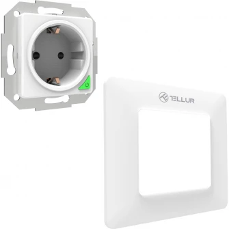 Priza de perete WiFi Tellur, 3000W, 16A, alb